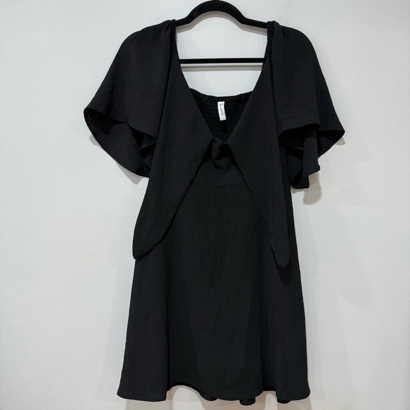 Dokotoo black elegant bow tie mini dress Small - Picture 2 of 8